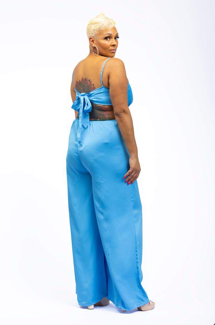 It's All Love Baby Blue Jumpsuit